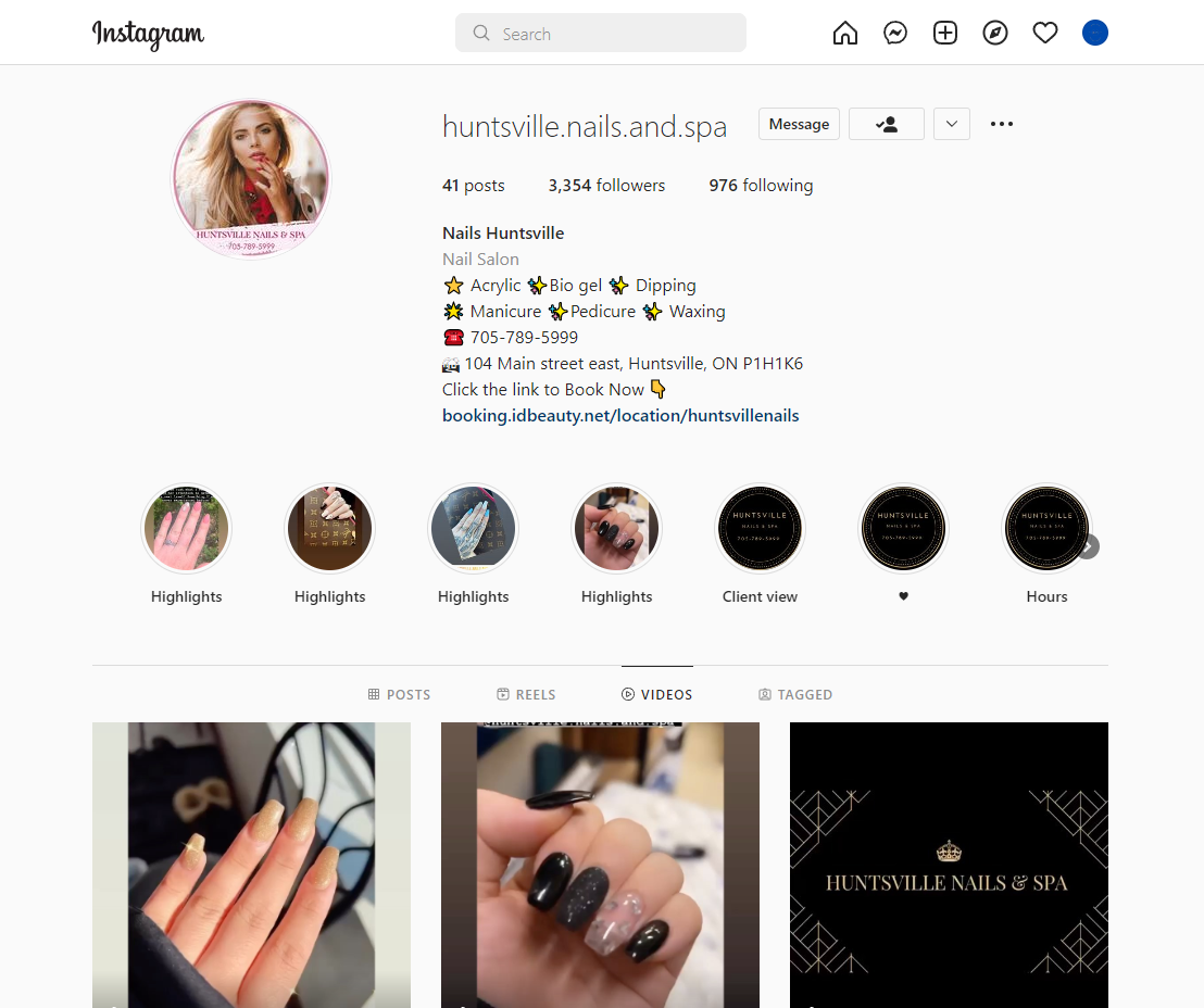 Check info of the nail salon on social media is a good way